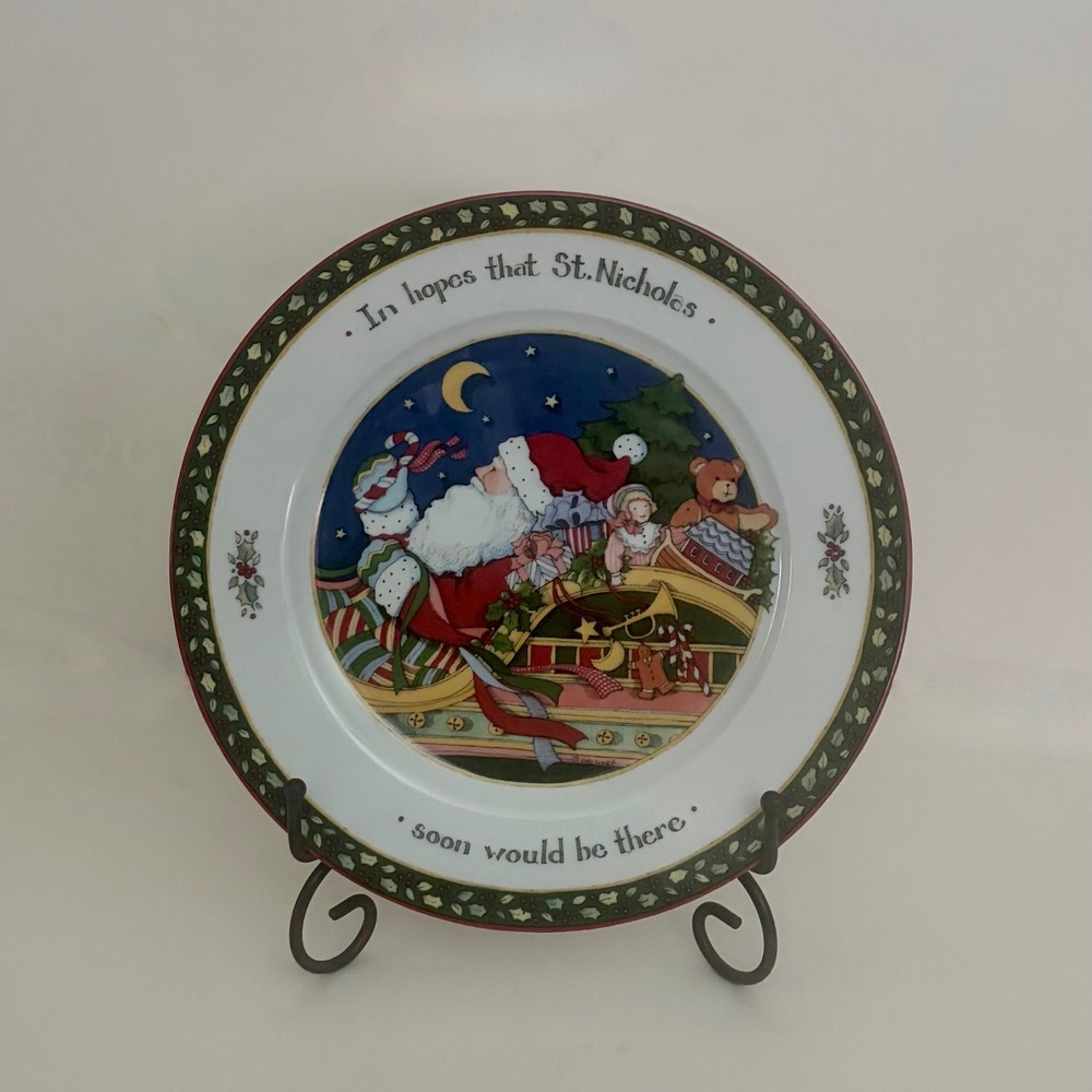 Vintage Susan Winget A CHRISTMAS STORY In Hopes St Nicholas Dinner Plate 10.75"